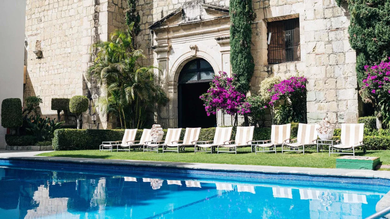 Quinta Real Oaxaca boutique hotel pool view